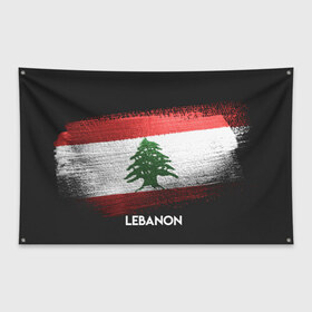 Флаг-баннер с принтом LEBANON(Ливан) в Тюмени, 100% полиэстер | размер 67 х 109 см, плотность ткани — 95 г/м2; по краям флага есть четыре люверса для крепления | lebanon | urban | город | ливан | мир | путешествие | символика | страны | флаг