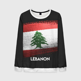 Мужской свитшот 3D с принтом LEBANON(Ливан) в Тюмени, 100% полиэстер с мягким внутренним слоем | круглый вырез горловины, мягкая резинка на манжетах и поясе, свободная посадка по фигуре | lebanon | urban | город | ливан | мир | путешествие | символика | страны | флаг