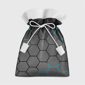 Подарочный 3D мешок с принтом Плиты с Энергией в Тюмени, 100% полиэстер | Размер: 29*39 см | Тематика изображения на принте: hexagon | metal | pattern | steel | броня | гексагон | метал | плиты | сталь | текстура