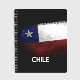 Тетрадь с принтом Chile(Чили) в Тюмени, 100% бумага | 48 листов, плотность листов — 60 г/м2, плотность картонной обложки — 250 г/м2. Листы скреплены сбоку удобной пружинной спиралью. Уголки страниц и обложки скругленные. Цвет линий — светло-серый
 | chile | urban | город | мир | путешествие | символика | страны | флаг | чили