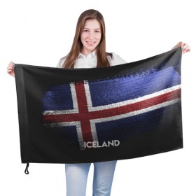 Флаг 3D с принтом Iceland(Исландия) в Тюмени, 100% полиэстер | плотность ткани — 95 г/м2, размер — 67 х 109 см. Принт наносится с одной стороны | iceland | urban | город | мир | путешествие | символика | страны | флаг
