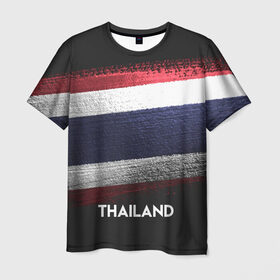 Мужская футболка 3D с принтом Тайланд(Thailand) в Тюмени, 100% полиэфир | прямой крой, круглый вырез горловины, длина до линии бедер | thailand | urban | город | мир | путешествие | символика | страны | таиланд | флаг
