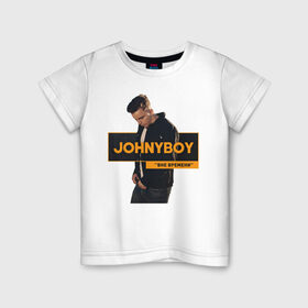 Детская футболка хлопок с принтом Johnyboy в Тюмени, 100% хлопок | круглый вырез горловины, полуприлегающий силуэт, длина до линии бедер | johnyboy | джонибой | джонни бой