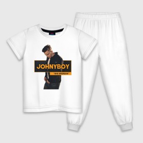 Детская пижама хлопок с принтом Johnyboy в Тюмени, 100% хлопок |  брюки и футболка прямого кроя, без карманов, на брюках мягкая резинка на поясе и по низу штанин
 | johnyboy | джонибой | джонни бой