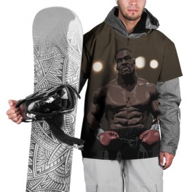 Накидка на куртку 3D с принтом Myke Tyson_7 в Тюмени, 100% полиэстер |  | Тематика изображения на принте: myke tyson | бокс | боксер | железный майк | нокаут
