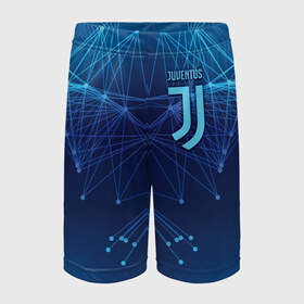 Детские спортивные шорты 3D с принтом Juventus Lifestyle в Тюмени,  100% полиэстер
 | пояс оформлен широкой мягкой резинкой, ткань тянется
 | club | football | juventus | белый | италия | клуб | форма | черный | ювентус