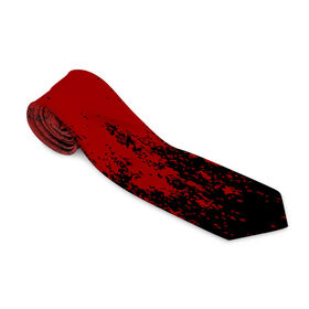 Галстук 3D с принтом Red blood в Тюмени, 100% полиэстер | Длина 148 см; Плотность 150-180 г/м2 | halloween | брызги красок | брызги крови | картина кровью | красные пятна | кровавая абстракция | кровавые пятна | кровь | пятна краски