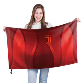 Флаг 3D с принтом Juventus new uniform в Тюмени, 100% полиэстер | плотность ткани — 95 г/м2, размер — 67 х 109 см. Принт наносится с одной стороны | club | football | juventus | белый | италия | клуб | форма | черный | ювентус