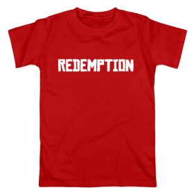 Мужская футболка хлопок с принтом Redemption RDR2 в Тюмени, 100% хлопок | прямой крой, круглый вырез горловины, длина до линии бедер, слегка спущенное плечо. | Тематика изображения на принте: 