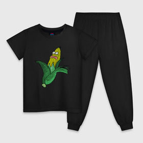 Детская пижама хлопок с принтом Живая кукуруза в Тюмени, 100% хлопок |  брюки и футболка прямого кроя, без карманов, на брюках мягкая резинка на поясе и по низу штанин
 | живая кукуруза | кукуруза | монстр | початок