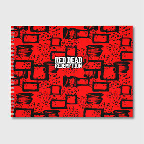 Альбом для рисования с принтом red dead redemption 2 в Тюмени, 100% бумага
 | матовая бумага, плотность 200 мг. | game | red dead | red dead redemption 2 | redemption 2 | rockstar games | бандиты | дикий запад | игры | ковбои | оружие