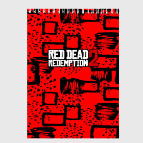 Скетчбук с принтом red dead redemption 2 в Тюмени, 100% бумага
 | 48 листов, плотность листов — 100 г/м2, плотность картонной обложки — 250 г/м2. Листы скреплены сверху удобной пружинной спиралью | game | red dead | red dead redemption 2 | redemption 2 | rockstar games | бандиты | дикий запад | игры | ковбои | оружие