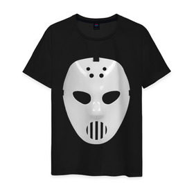 Мужская футболка хлопок с принтом Маска Angerfist в Тюмени, 100% хлопок | прямой крой, круглый вырез горловины, длина до линии бедер, слегка спущенное плечо. | angerfist | gabba | gabber | hardcore | mask | music | rave | габбер | маска | музыка | рейв | рэйв