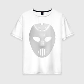 Женская футболка хлопок Oversize с принтом Маска Angerfist в Тюмени, 100% хлопок | свободный крой, круглый ворот, спущенный рукав, длина до линии бедер
 | angerfist | gabba | gabber | hardcore | mask | music | rave | габбер | маска | музыка | рейв | рэйв
