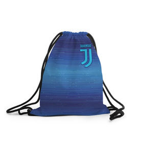 Рюкзак-мешок 3D с принтом Juventus new uniform в Тюмени, 100% полиэстер | плотность ткани — 200 г/м2, размер — 35 х 45 см; лямки — толстые шнурки, застежка на шнуровке, без карманов и подкладки | club | football | juventus | белый | италия | клуб | форма | черный | ювентус