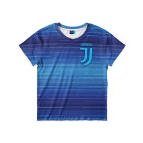 Детская футболка 3D с принтом Juventus new uniform в Тюмени, 100% гипоаллергенный полиэфир | прямой крой, круглый вырез горловины, длина до линии бедер, чуть спущенное плечо, ткань немного тянется | club | football | juventus | белый | италия | клуб | форма | черный | ювентус