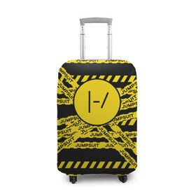 Чехол для чемодана 3D с принтом TOP в Тюмени, 86% полиэфир, 14% спандекс | двустороннее нанесение принта, прорези для ручек и колес | 21 pilots | josh dun | music | rock | twenty one pilots | tyler joseph | джош дан | музыка | рок | тайлер джозеф