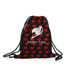Рюкзак-мешок 3D с принтом Fairy Tail в Тюмени, 100% полиэстер | плотность ткани — 200 г/м2, размер — 35 х 45 см; лямки — толстые шнурки, застежка на шнуровке, без карманов и подкладки | anime | fairy tail | аниме | сёнэн | хвост феи
