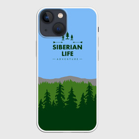 Чехол для iPhone 13 mini с принтом Сибирь в Тюмени,  |  | adventure | forest | hiking | nature | russia | siberia | taiga | traveling | trekking | лес | отдых | охота | природа | путешествия | россия | сибирь | тайга | туризм