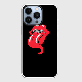 Чехол для iPhone 13 Pro с принтом Monsters Kiss в Тюмени,  |  | Тематика изображения на принте: halloween | jagger | lips | mick | monster | rock | rolling | stones | tongue | tooth | вольные | губы | джаггер | зубы | камни | катящиеся | мик | монстер | рок | странники | хеллоуин | хэллоуин | язык