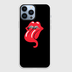 Чехол для iPhone 13 Pro Max с принтом Monsters Kiss в Тюмени,  |  | Тематика изображения на принте: halloween | jagger | lips | mick | monster | rock | rolling | stones | tongue | tooth | вольные | губы | джаггер | зубы | камни | катящиеся | мик | монстер | рок | странники | хеллоуин | хэллоуин | язык