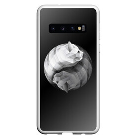 Чехол для Samsung Galaxy S10 с принтом Янь Янь Котики в Тюмени, Силикон | Область печати: задняя сторона чехла, без боковых панелей | cat | cats | jang | jing | kitten | kitty | pussy | инь | кот | котенок | котик | котики | коты | котята | кошка | кошки | янь