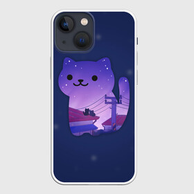 Чехол для iPhone 13 mini с принтом Ночной Котик в Тюмени,  |  | cat | cats | kitten | kitty | night | pussy | sky | space | star | stars | звезда | звезды | космос | кот | котенок | котик | котики | коты | котята | кошка | кошки | небо | ночное | ночь