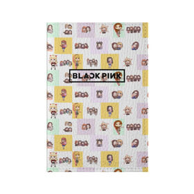 Обложка для паспорта матовая кожа с принтом BlackPink в Тюмени, натуральная матовая кожа | размер 19,3 х 13,7 см; прозрачные пластиковые крепления | Тематика изображения на принте: blackpink | k pop | music | блэк пинк | дженни | джису | лис | музыка | розэ