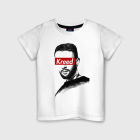 Детская футболка хлопок с принтом Kreed в Тюмени, 100% хлопок | круглый вырез горловины, полуприлегающий силуэт, длина до линии бедер | black star | блек стар | егор | крид | невеста | олимп