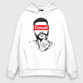 Мужское худи Oversize хлопок с принтом Timati в Тюмени, френч-терри — 70% хлопок, 30% полиэстер. Мягкий теплый начес внутри —100% хлопок | боковые карманы, эластичные манжеты и нижняя кромка, капюшон на магнитной кнопке | Тематика изображения на принте: black star | rap | блек стар | мафия | олимп | рэп