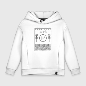 Детское худи Oversize хлопок с принтом Twenty one pilots в Тюмени, френч-терри — 70% хлопок, 30% полиэстер. Мягкий теплый начес внутри —100% хлопок | боковые карманы, эластичные манжеты и нижняя кромка, капюшон на магнитной кнопке | 21 pilots | josh dun | music | rock | twenty one pilots | tyler joseph | джош дан | музыка | рок | тайлер джозеф