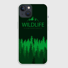 Чехол для iPhone 13 с принтом adventure в Тюмени,  |  | adventure | forest | hiking | nature | taiga | traveling | trees | trekking | лес | отдых | охота | приключения | природа | путешествия | тайга | туризм