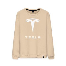 Мужской свитшот хлопок с принтом TESLA в Тюмени, 100% хлопок |  | brand | car | elon mask | tesla | авто | бренд | илон | илон маск | маск | машина | тесла | электрокар