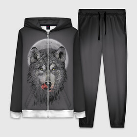 Женский костюм 3D с принтом Волк Облизывается в Тюмени,  |  | forest | grey | moon | werewolf | werewolfs | white | wolf | wolfs | белый | волк | волки | волчата | волченок | волчица | волчицы | лес | луна | оборотень | оборотни | серый | язык