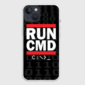 Чехол для iPhone 13 с принтом RUN CMD в Тюмени,  |  | admin | administrator | calm | cmd | code | coder | coding | dmc | engineer | job | keep | programmer | run | администратор | айти | инженер | код | кодинг | программа | программист | профессия | сисадмин
