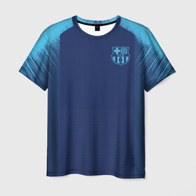 Мужская футболка 3D с принтом Barcelona Training 2019 в Тюмени, 100% полиэфир | прямой крой, круглый вырез горловины, длина до линии бедер | barcelona | champions | laliga | league | lionel | messi | spain | барселона | испания | лига | лионель | месси | чемпионов