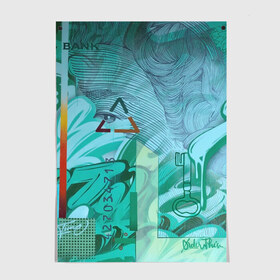 Постер с принтом Euro в Тюмени, 100% бумага
 | бумага, плотность 150 мг. Матовая, но за счет высокого коэффициента гладкости имеет небольшой блеск и дает на свету блики, но в отличии от глянцевой бумаги не покрыта лаком | graffity | street art | граффити | стрит арт