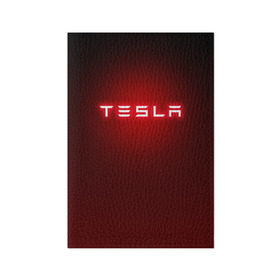 Обложка для паспорта матовая кожа с принтом TESLA в Тюмени, натуральная матовая кожа | размер 19,3 х 13,7 см; прозрачные пластиковые крепления | Тематика изображения на принте: brand | car | elon mask | tesla | авто | бренд | илон | илон маск | маск | машина | тесла | электрокар