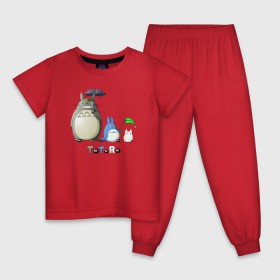 Детская пижама хлопок с принтом Totoro в Тюмени, 100% хлопок |  брюки и футболка прямого кроя, без карманов, на брюках мягкая резинка на поясе и по низу штанин
 | Тематика изображения на принте: anime | totoro | анимэ | тоторо | черные чернушки