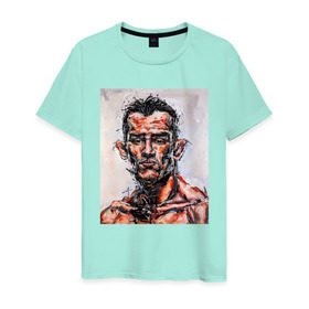 Мужская футболка хлопок с принтом Tony Ferguson в Тюмени, 100% хлопок | прямой крой, круглый вырез горловины, длина до линии бедер, слегка спущенное плечо. | 