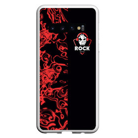 Чехол для Samsung Galaxy S10 с принтом I Love Rock в Тюмени, Силикон | Область печати: задняя сторона чехла, без боковых панелей | Тематика изображения на принте: гранж | музыка | нео | пост | постпанк | ривайвл | рок | хард | я люблю