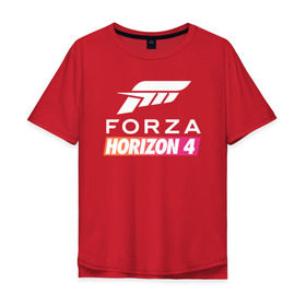 Мужская футболка хлопок Oversize с принтом Forza Horizon 4 в Тюмени, 100% хлопок | свободный крой, круглый ворот, “спинка” длиннее передней части | Тематика изображения на принте: auto | car | forza | game | horizon | mclaren | motorsport | race | авто | гонки | игра | машина