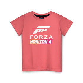 Детская футболка хлопок с принтом Forza Horizon 4 в Тюмени, 100% хлопок | круглый вырез горловины, полуприлегающий силуэт, длина до линии бедер | Тематика изображения на принте: auto | car | forza | game | horizon | mclaren | motorsport | race | авто | гонки | игра | машина