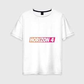 Женская футболка хлопок Oversize с принтом Forza Horizon 4 в Тюмени, 100% хлопок | свободный крой, круглый ворот, спущенный рукав, длина до линии бедер
 | auto | car | forza | game | horizon | mclaren | motorsport | race | авто | гонки | игра | машина