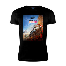 Мужская футболка премиум с принтом Forza Horizon 4 в Тюмени, 92% хлопок, 8% лайкра | приталенный силуэт, круглый вырез ворота, длина до линии бедра, короткий рукав | auto | car | forza | game | horizon | mclaren | motorsport | race | авто | гонки | игра | машина