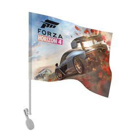 Флаг для автомобиля с принтом Forza Horizon 4 в Тюмени, 100% полиэстер | Размер: 30*21 см | auto | car | forza | game | horizon | mclaren | motorsport | race | авто | гонки | игра | машина