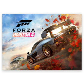 Поздравительная открытка с принтом Forza Horizon 4 в Тюмени, 100% бумага | плотность бумаги 280 г/м2, матовая, на обратной стороне линовка и место для марки
 | Тематика изображения на принте: auto | car | forza | game | horizon | mclaren | motorsport | race | авто | гонки | игра | машина