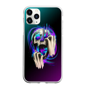 Чехол для iPhone 11 Pro Max матовый с принтом Scream Skull в Тюмени, Силикон |  | bone | bones | chain | chains | dark | grey | horror | scary | scream | skull | skulls | teeth | tooth | жуть | зуб | зубы | кости | кость | крик | серый | страшно | хоррор | цепи | цепочка | цепь | череп | черепа