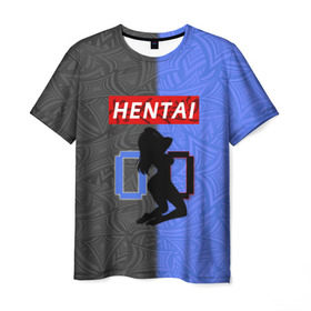 Мужская футболка 3D с принтом HENTAI 00 в Тюмени, 100% полиэфир | прямой крой, круглый вырез горловины, длина до линии бедер | ahegao | kawai | kowai | oppai | otaku | senpai | sugoi | waifu | yandere | ахегао | ковай | отаку | сенпай | яндере