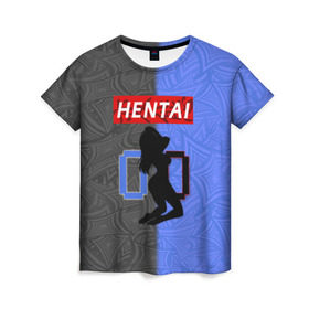 Женская футболка 3D с принтом HENTAI 00 в Тюмени, 100% полиэфир ( синтетическое хлопкоподобное полотно) | прямой крой, круглый вырез горловины, длина до линии бедер | ahegao | kawai | kowai | oppai | otaku | senpai | sugoi | waifu | yandere | ахегао | ковай | отаку | сенпай | яндере